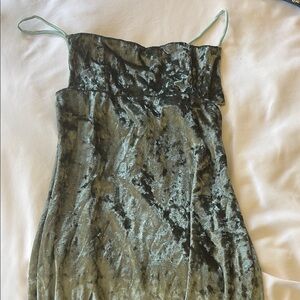 Velvet Olive Strap Dress-Lucy in the sky